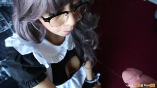 Cute Cosplay Maid Loves To Suck Cock